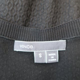 Vince Sleeveless Blouson Maxi Dress Black Silk Jacquard Size Small