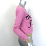 Authentic Gucci sequin-embroidered pink wool sweater, Modern Future design, gently worn, pre-owned in excellent condition