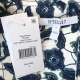 Derek Lam 10 Crosby Kasha Mini Dress Cream/Navy Floral Print Size 4 NEW