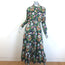 Borgo de Nor Belted Shirtdress Floral Print Cotton Size UK 8/US 4 Long Sleeve Midi Dress