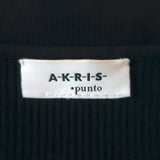 Akris Punto Cardigan Navy Ribbed Knit Size US 8 Open-Front Sweater
