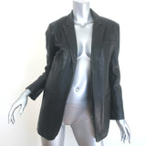 SPRWMN Leather Blazer Black Size Extra Small One-Button Jacket