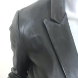 SPRWMN Leather Blazer Black Size Extra Small One-Button Jacket