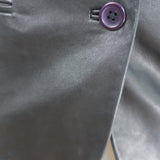 SPRWMN Leather Blazer Black Size Extra Small One-Button Jacket