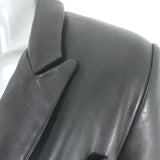 SPRWMN Leather Blazer Black Size Extra Small One-Button Jacket