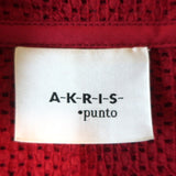 Akris Punto Blazer Red Perforated Cotton Size US 8 Three Button Jacket