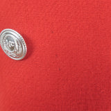 McQ Alexander McQueen double-breasted coat, red wool-cashmere; authentic pre-owned luxury (size 42)
