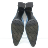 Balenciaga Denim Block-Heel Mules Blue Size 38