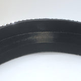 Prada Crystal-Embellished Wide Headband Black Satin