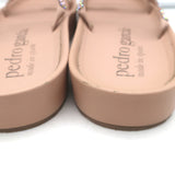 Pedro Garcia Alania Crystal-Embellished Slide Sandals Rose Blush Leather Size 38