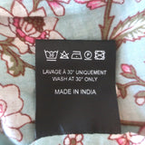 Isabel Marant Etoile Moxley Embroidered Ruffle Top Blue Floral Print Size 36