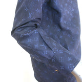 Louis Vuitton Monogram Cloud Masculine Shirt Navy Printed Silk Size 38