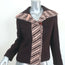 Missoni Fringed Knit-Trim Jacket Dark Brown Wool-Blend Size US 6
