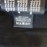 Ralph Lauren Black Label leather-trimmed black blazer in stretch wool crepe, authentic pre-owned, size 6