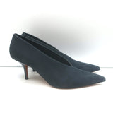 Celine V-Cut pumps, black suede pointed-toe, EU 40, gently pre-owned authentic luxury heels
