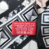Baccarat Stole Louxor Red/Black Printed Silk Twill Shawl Scarf