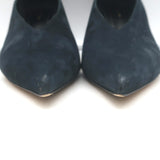 Celine V-cut pumps, black suede pointed-toe heels, EU 40 — authentic pre-owned, gently worn luxury