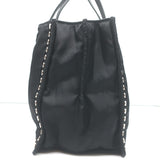 Prada Etiquette Studded Tessuto Nylon Tote Black