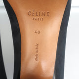 Celine V-Cut pumps in black suede, pointed-toe luxury heels, authentic pre-owned, gently worn (EU 40/US 9)