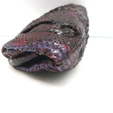 Nancy Gonzalez Pleated Clutch Burgundy/Purple Snakeskin Small Bag