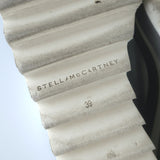 Stella McCartney Elyse platform sneakers, silver faux leather, authentic pre-owned with light wear