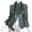 Altuzarra Faux Leather Biker Jacket Dark Green Size 38