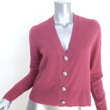 Veronica Beard Solene Cashmere Cardigan Raspberry Size Small V-Neck Sweater