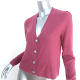 Veronica Beard Solene Cashmere Cardigan Raspberry Size Small V-Neck Sweater
