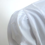 FRAME Ruffle Top White Cotton Size Extra Small Short Sleeve Button Up Shirt
