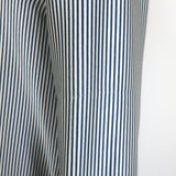 Jenni Kayne Striped Silk Shirt Navy/White Size Extra Small Long Sleeve Top