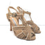 Manolo Blahnik Laser-Cut T-Strap Sandals Tan Nubuck Size 36 Open Toe Heels