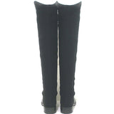Stuart Weitzman 5050 over-the-knee boots, black leather with stretch shaft — pre-owned, gently worn, authentic luxury