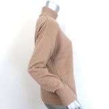 Theory Whipstitch Cashmere Turtleneck Sweater Camel Size Small