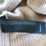 Theory Whipstitch Cashmere Turtleneck Sweater Camel Size Small