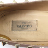 Valentino Rockstud Pointed Toe Ballet Flats Fuchsia Patent Leather Size 39