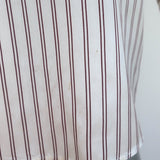 Christian Dior Striped Silk Blouse Cream/Red Size US 2 Long Sleeve Tunic Top