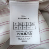 Christian Dior Striped Silk Blouse Cream/Red Size US 2 Long Sleeve Tunic Top