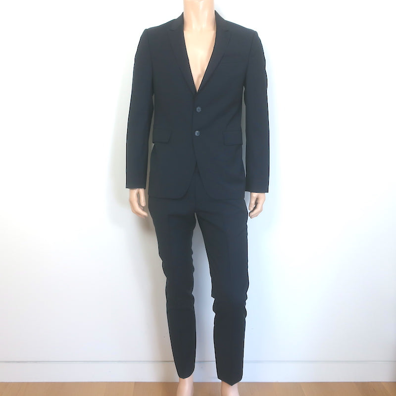 Paul Smith Tailored Fit Two-Button Suit Navy Wool-Mohair Size 38
