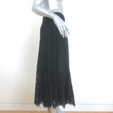 Veronica Beard Warren Lace Midi Skirt Black Size 4
