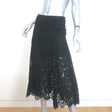 Veronica Beard Warren Lace Midi Skirt Black Size 4