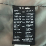 SAM. Jenny Raccoon Fur-Collar Bomber Jacket Olive Size Small