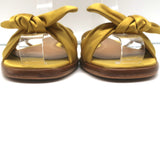 The Row April Bow Slide Sandals Yellow Satin Size 38