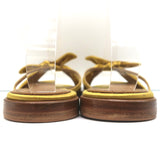 The Row April Bow Slide Sandals Yellow Satin Size 38