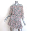 MISA Geroux Off the Shoulder Mini Dress Pink Floral Print Size Small