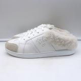 Christian Dior Star shearling-lined white leather sneakers, authentic pre-owned, EU 38