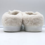 Christian Dior Star shearling-lined white leather sneakers, authentic pre-owned and gently worn