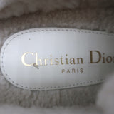 Christian Dior Star shearling-lined white leather sneakers, authentic pre-owned, gently worn