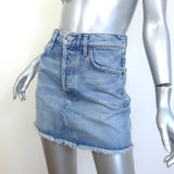 AGOLDE Quinn High Rise Denim Mini Skirt Devotee Blue Size 25 NEW