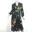 Cynthia Rowley Dress Krystal Black Lace-Trim Fruit Print Twill Size 8
