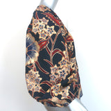 Ulla Johnson Puff Sleeve Blouse Naomi Navy/Gold Metallic Floral Print Size 4 NEW
